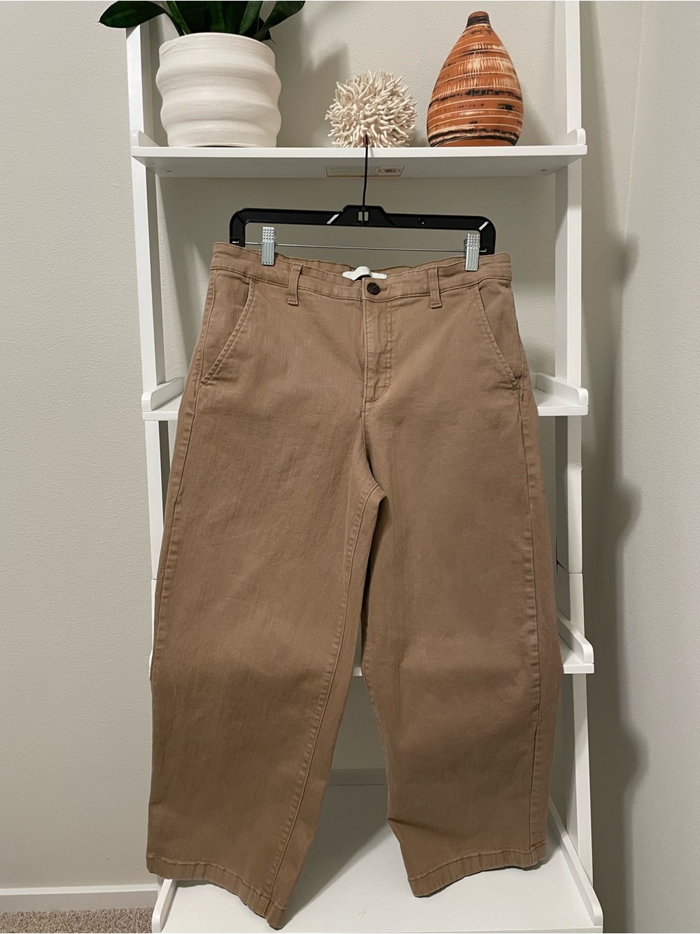 Ella Moss Tan Wide-Leg Chinos